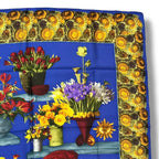 Gucci Scarf Large Silk Sunflower Vase Blue — view 5