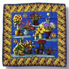 Gucci Scarf Large Silk Sunflower Vase Blue — view 2