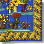 Gucci Scarf Large Silk Sunflower Vase Blue — view 3