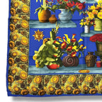 Gucci Scarf Large Silk Sunflower Vase Blue — view 6