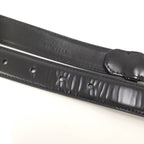 Celine Belt Triomphe Gold Leather Black