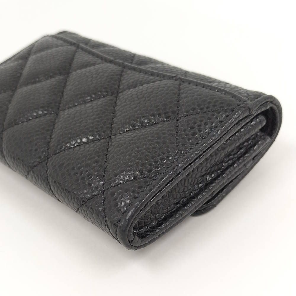 Chanel Quilted Classic Flap Card Case Leather Black