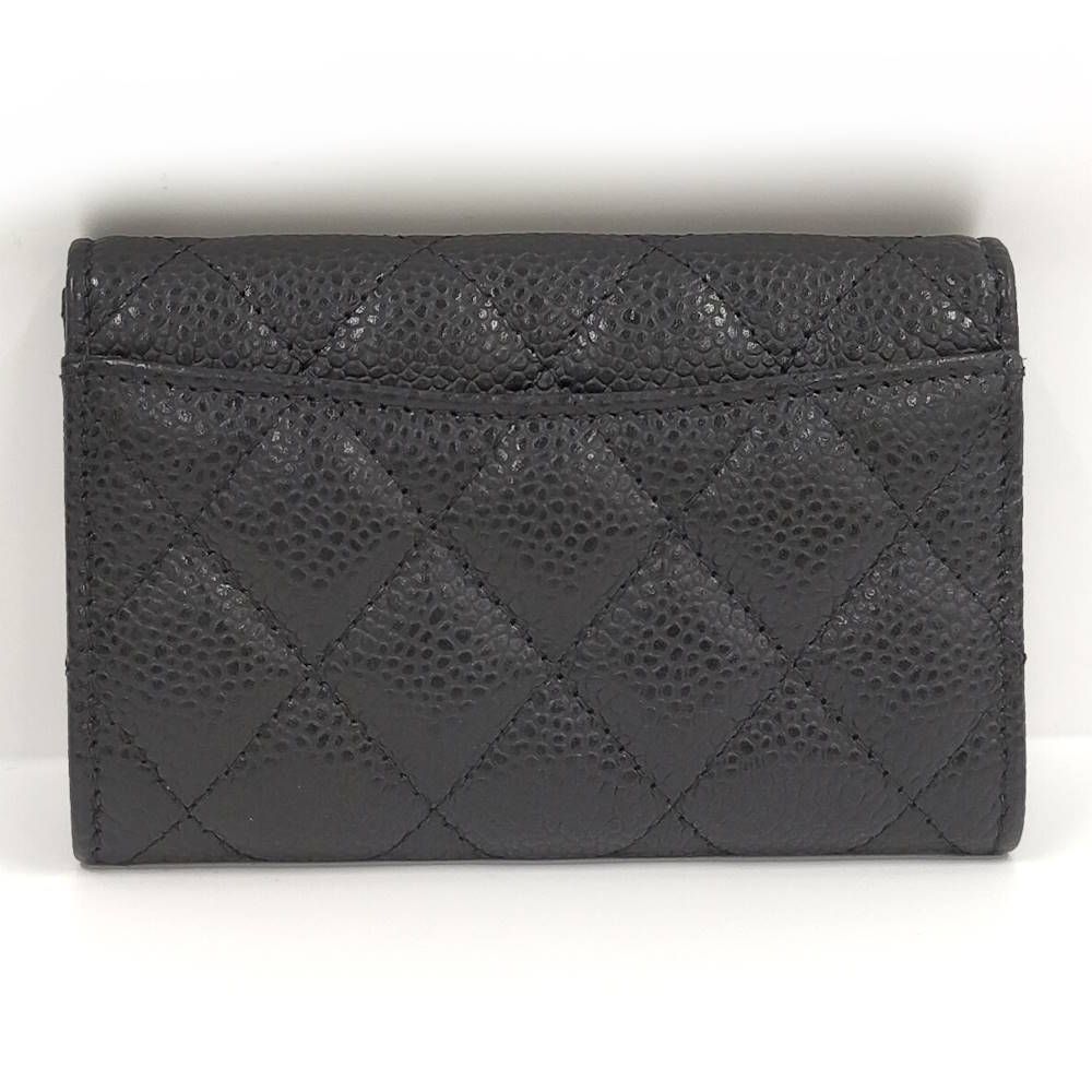 Chanel Quilted Classic Flap Card Case Leather Black