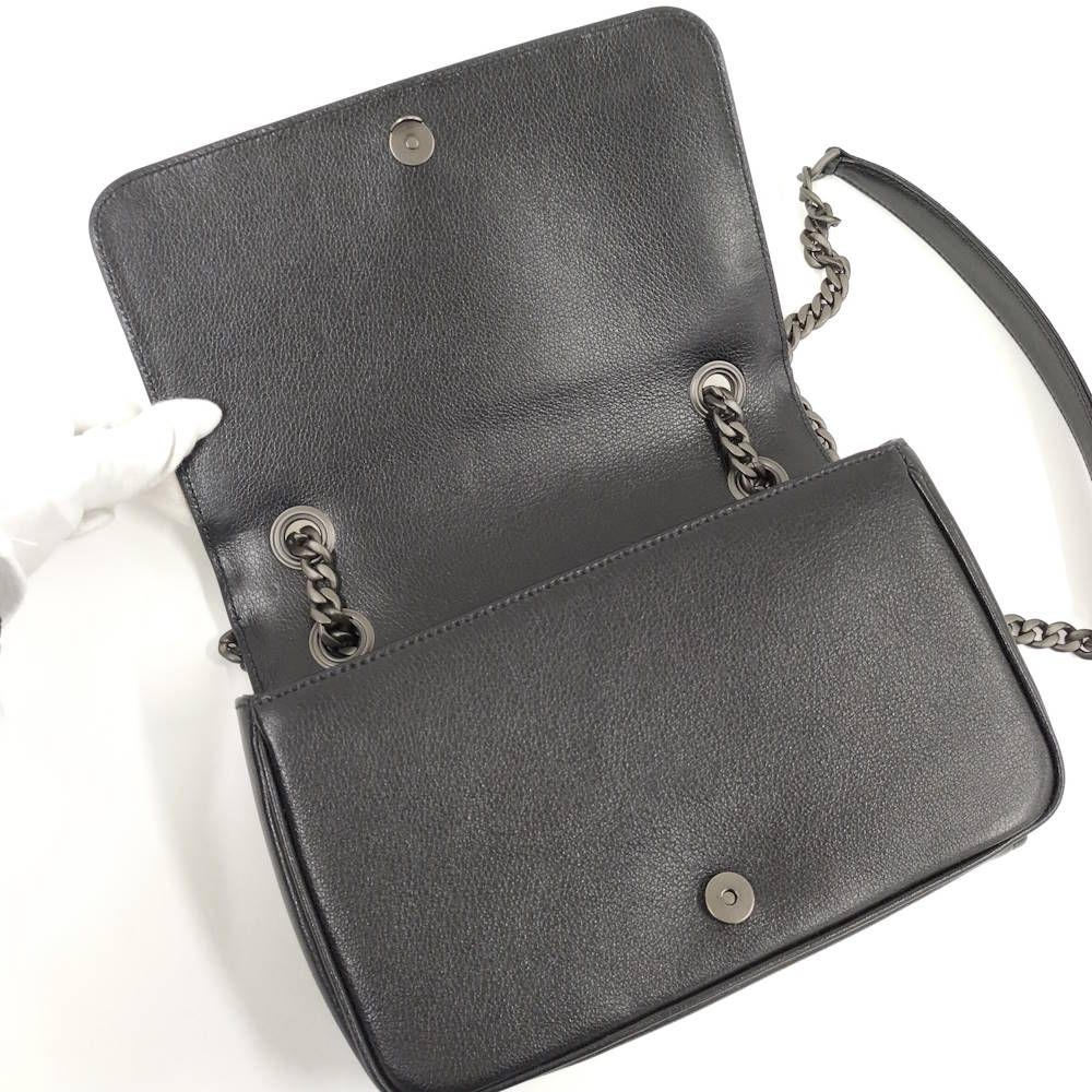 Prada Chain Shoulder Bag Studs Leather Monotone