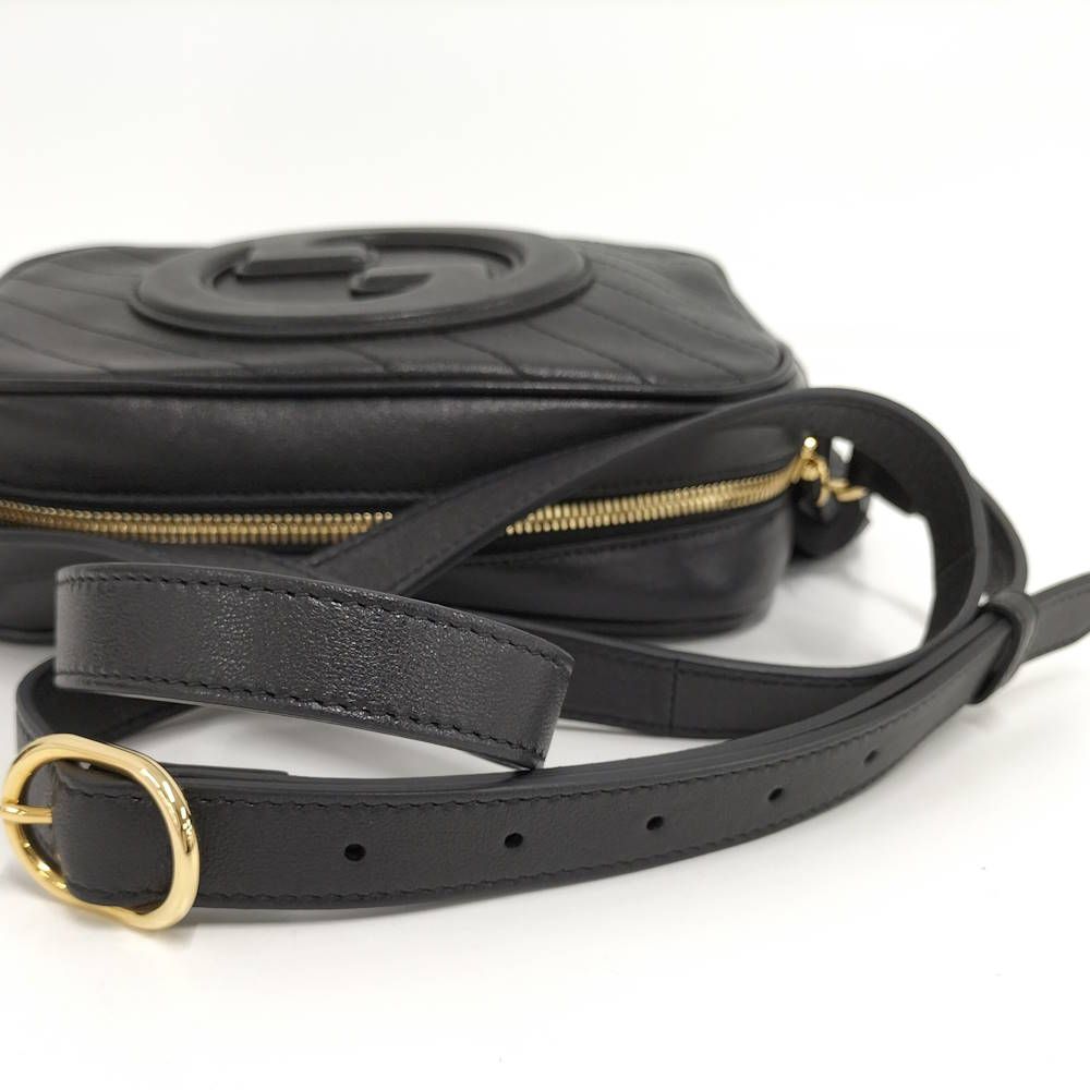 Gucci Blanc Dis Small Shoulder Bag Leather Black