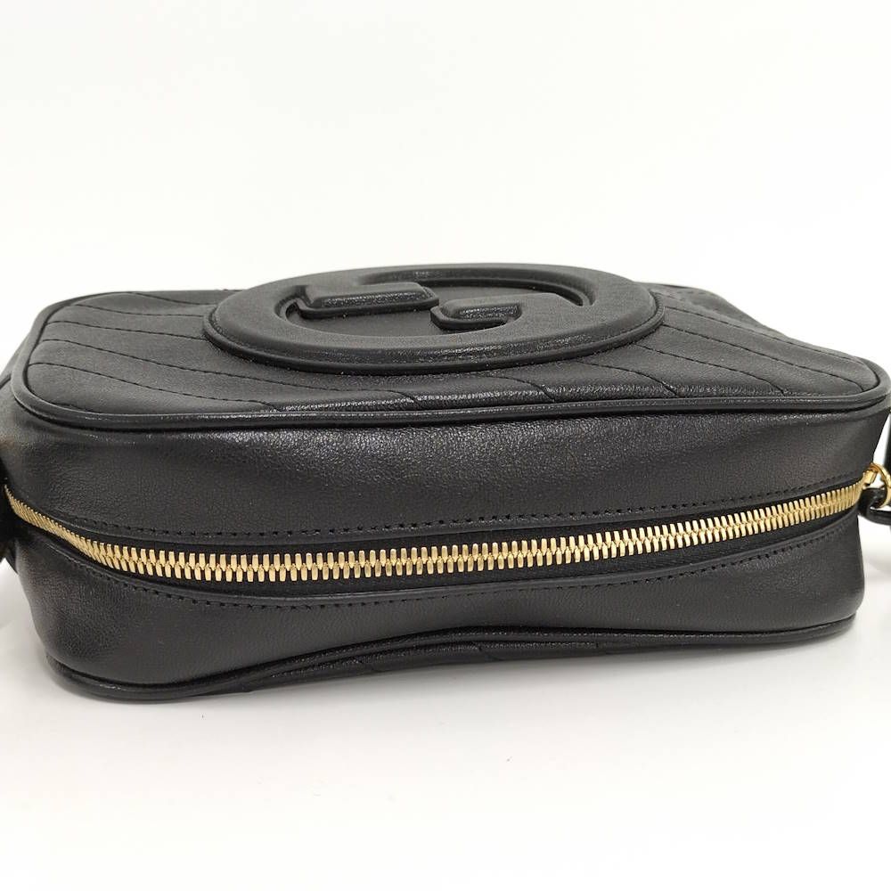 Gucci Blanc Dis Small Shoulder Bag Leather Black