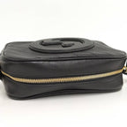 Gucci Blanc Dis Small Shoulder Bag Leather Black