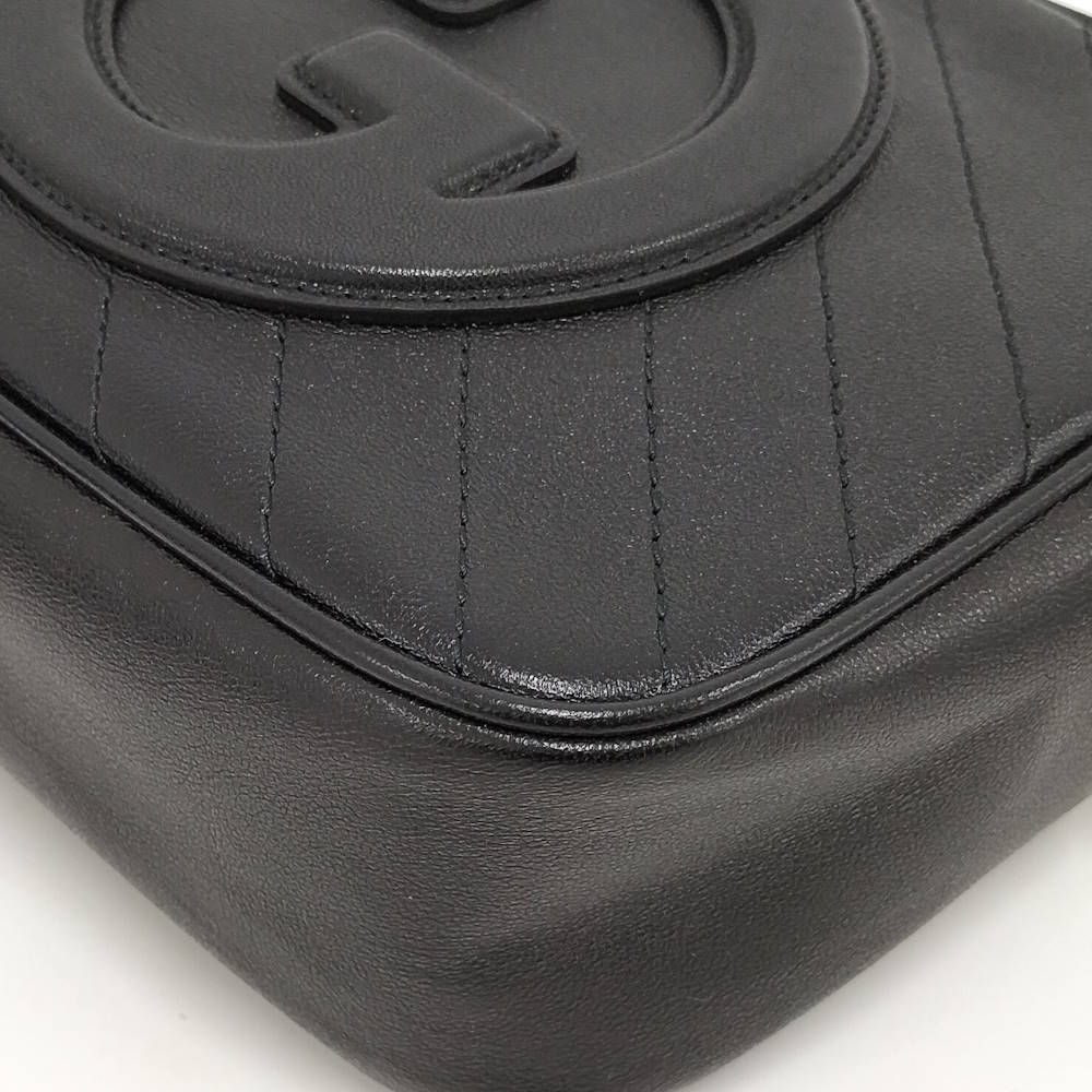 Gucci Blanc Dis Small Shoulder Bag Leather Black