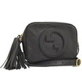 Gucci Blanc Dis Small Shoulder Bag Leather Black