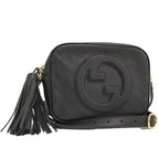 Gucci Blanc Dis Small Shoulder Bag Leather Black