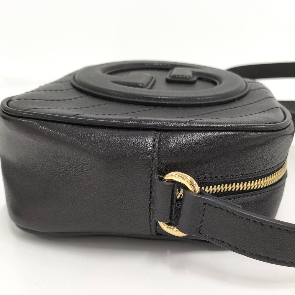 Gucci Blanc Dis Small Shoulder Bag Leather Black