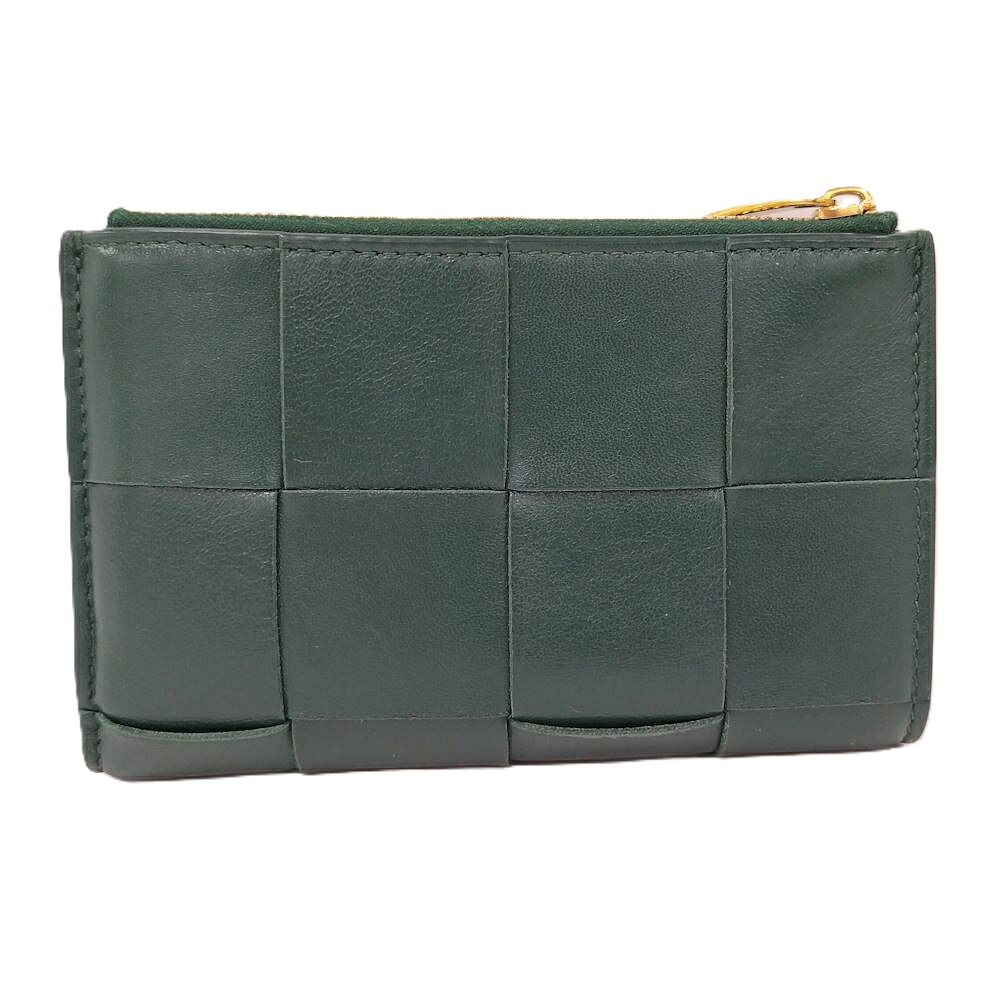 Bottega Veneta Cassette Bifold Wallet Leather Green