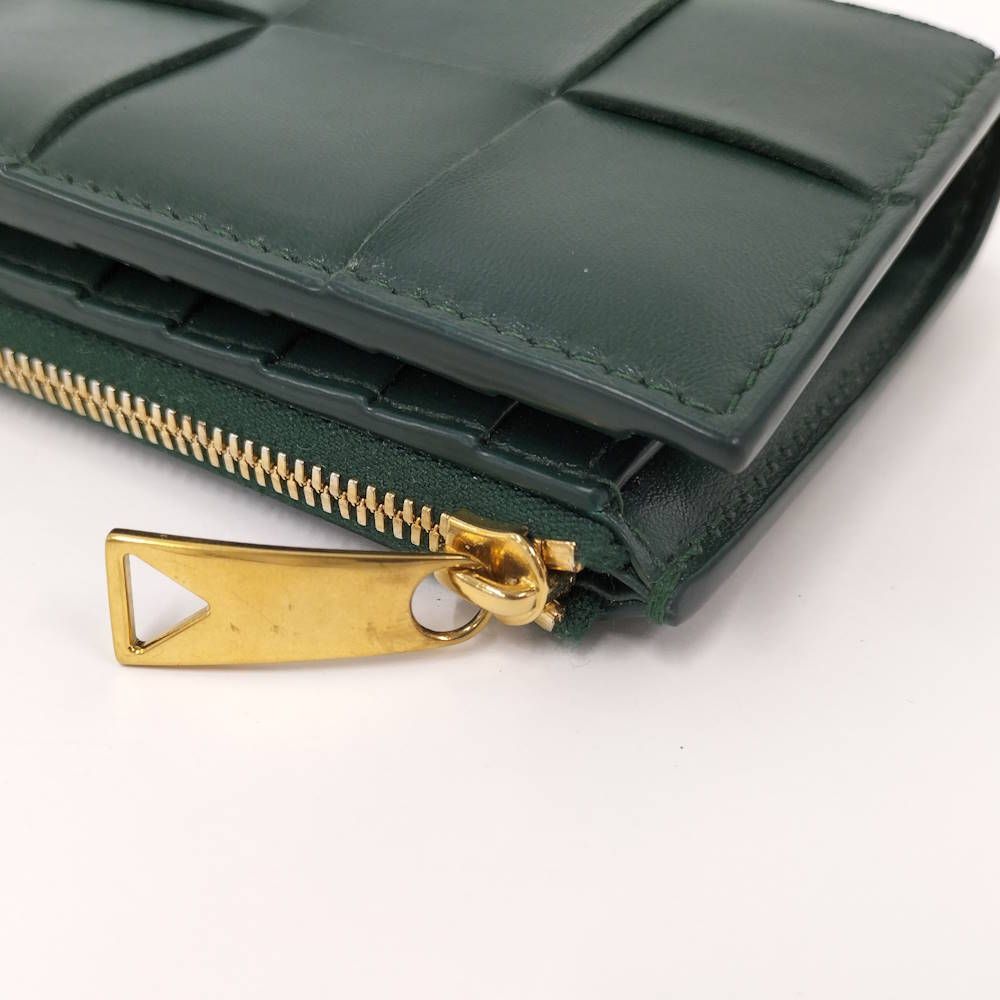 Bottega Veneta Cassette Bifold Wallet Leather Green