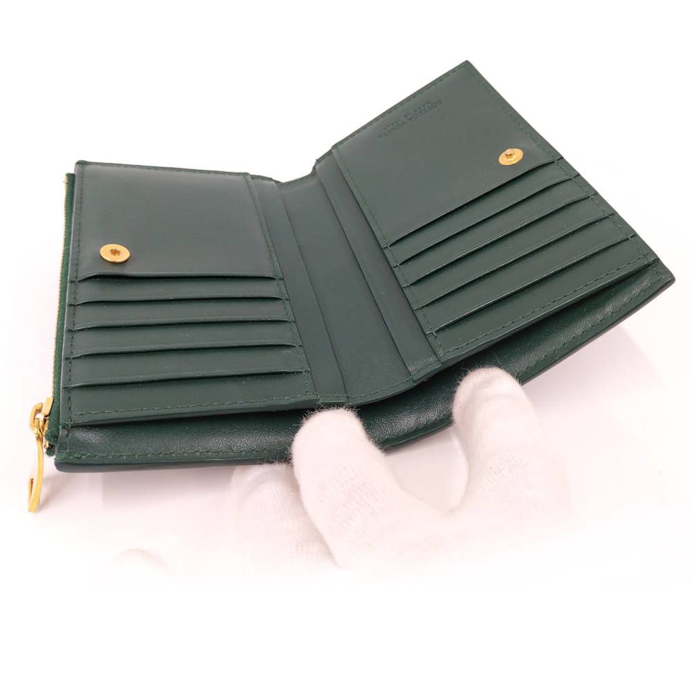 Bottega Veneta Cassette Bifold Wallet Leather Green