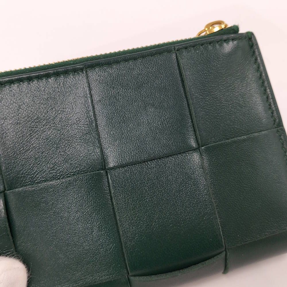 Bottega Veneta Cassette Bifold Wallet Leather Green