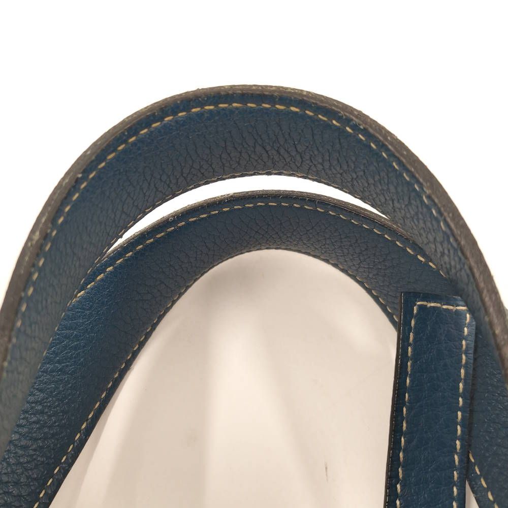Hermes Picotin MM Handbag Blue Jean Silver Leather
