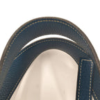 Hermes Picotin MM Handbag Blue Jean Silver Leather