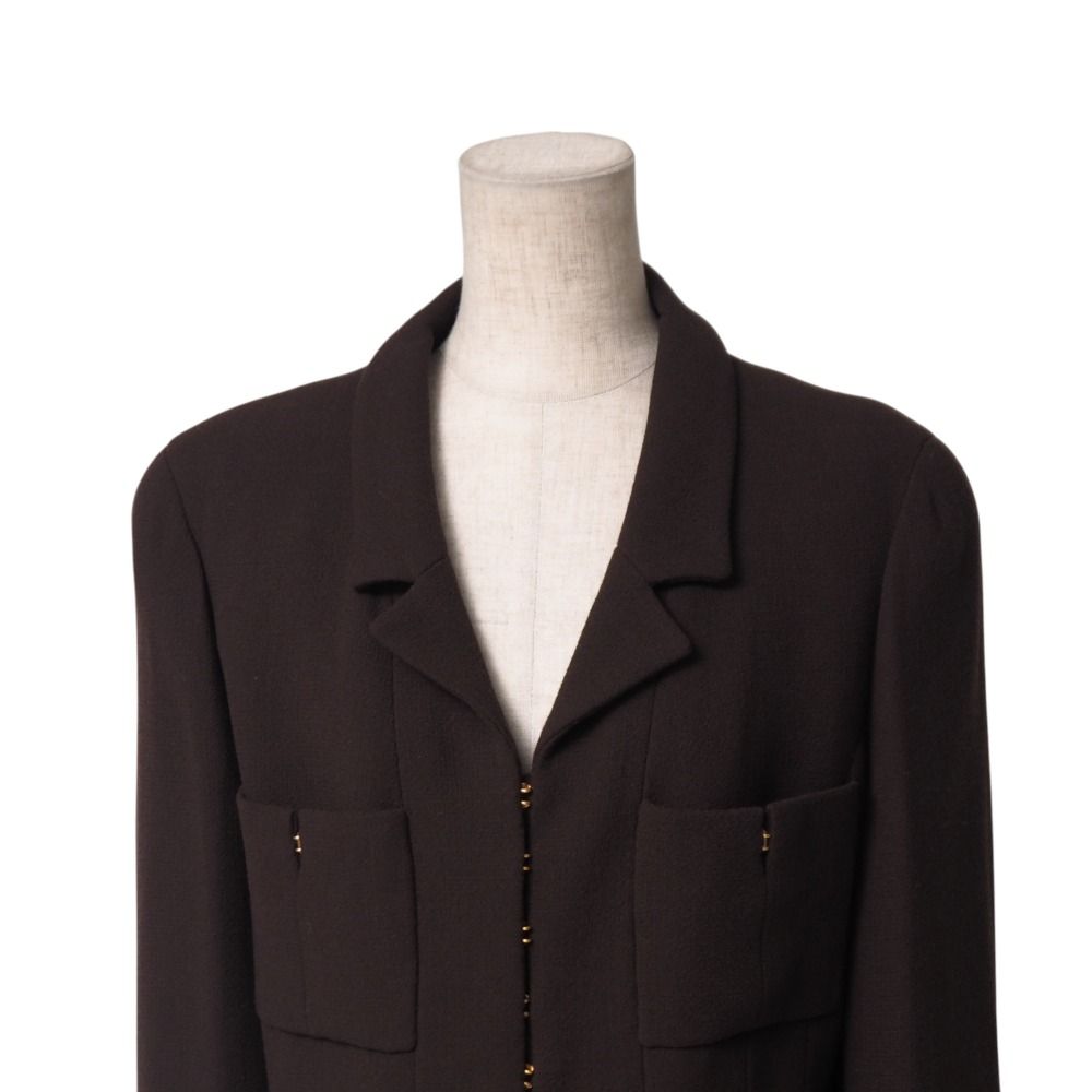 Chanel Vintage Skirt Suit 42 Set Midi CC Logo — view 5