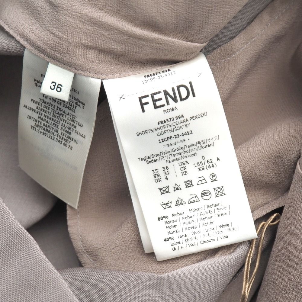 Fendi Shorts 36 FF Embroidery Double — view 7