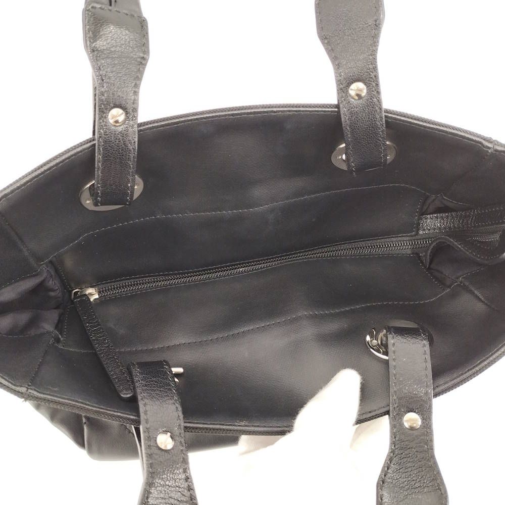 Chanel Paris Biarritz PM Tote Bag Leather Black