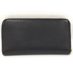 Prada Saffiano Triangle Logo Zip Around Wallet