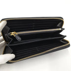 Prada Saffiano Triangle Logo Zip Around Wallet