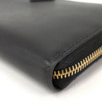 Prada Saffiano Triangle Logo Zip Around Wallet