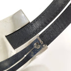 Hermes Puspusu MM Bracelet Leather Silver Black