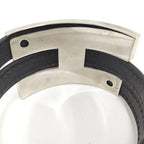 Hermes Puspusu MM Bracelet Leather Silver Black