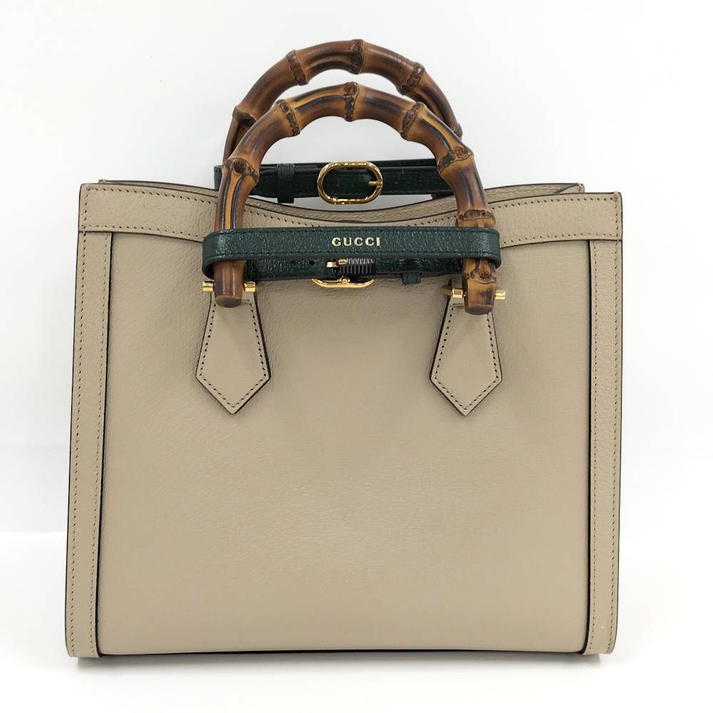 Gucci Diana Tote Bag 2-Way Leather Beige
