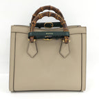 Gucci Diana Tote Bag 2-Way Leather Beige