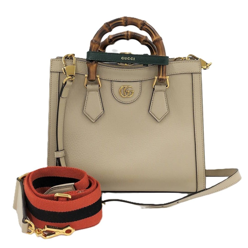 Gucci Diana Tote Bag 2-Way Leather Beige