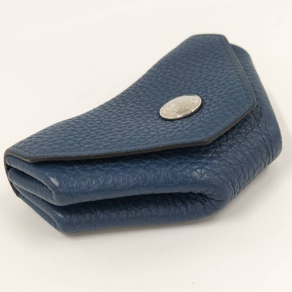 Hermes Levain Quatre Coin Purse Togo Leather Navy