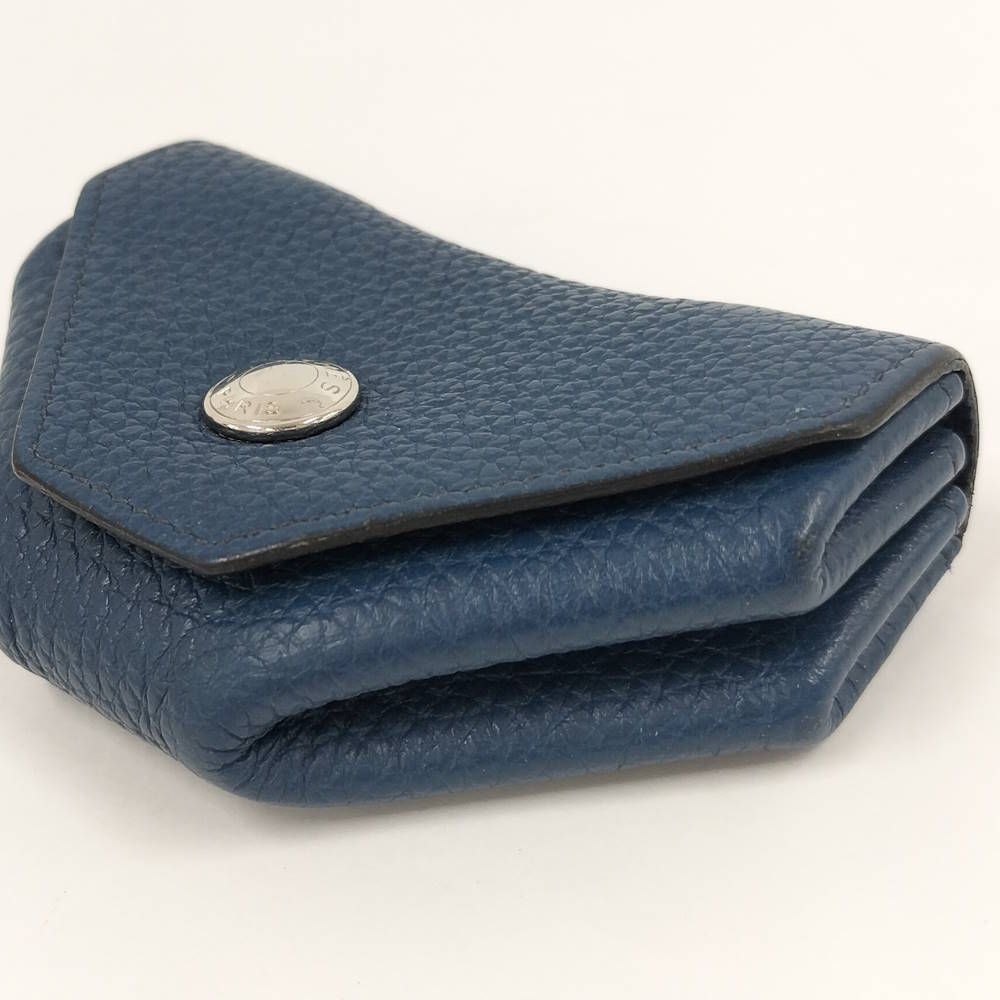 Hermes Levain Quatre Coin Purse Togo Leather Navy