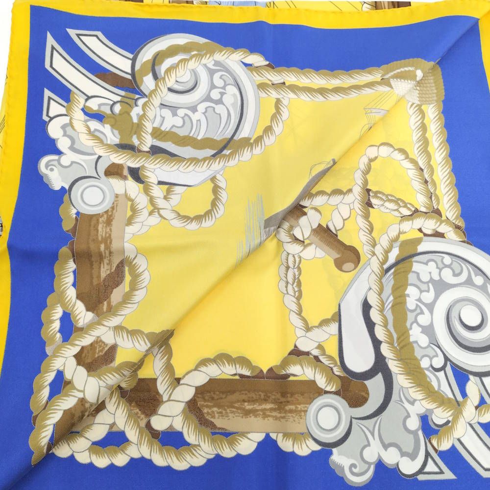 Hermes Carre 90 Scarf 100% Silk Yellow