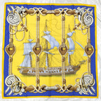 Hermes Carre 90 Scarf 100% Silk Yellow