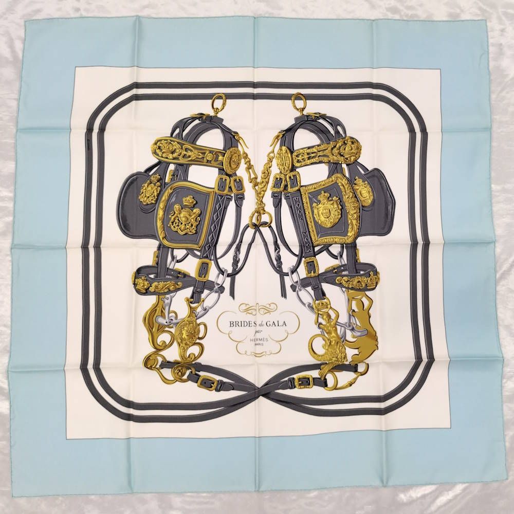 Hermes Scarf Light Blue