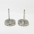 Gucci Earrings Interlocking Studs 18k White Gold Diamond