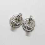 Gucci Earrings Interlocking Studs 18k White Gold Diamond