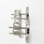 Gucci Earrings Interlocking Studs 18k White Gold Diamond