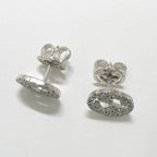 Gucci Earrings Interlocking Studs 18k White Gold Diamond