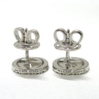Gucci Earrings Interlocking Studs 18k White Gold Diamond