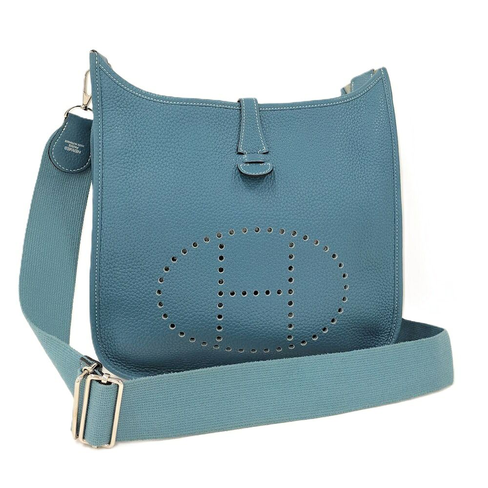 Hermes Evelyne 3 29 Taurillon Clemence Blue Jean Handbag