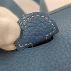 Hermes Evelyne 3 29 Taurillon Clemence Blue Jean Handbag