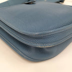 Hermes Evelyne 3 29 Taurillon Clemence Blue Jean Handbag