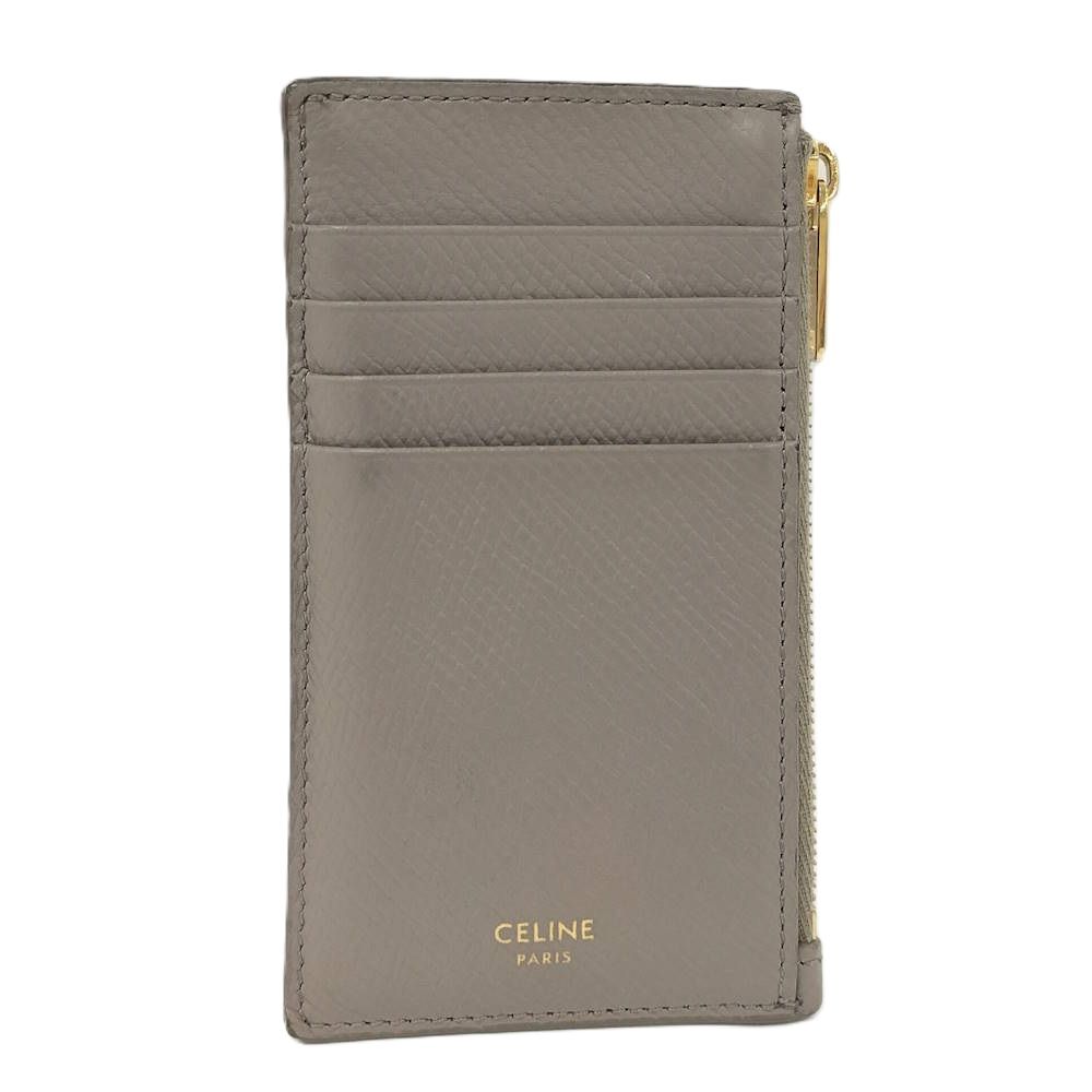 Celine Coin Case Fragment Leather Gray