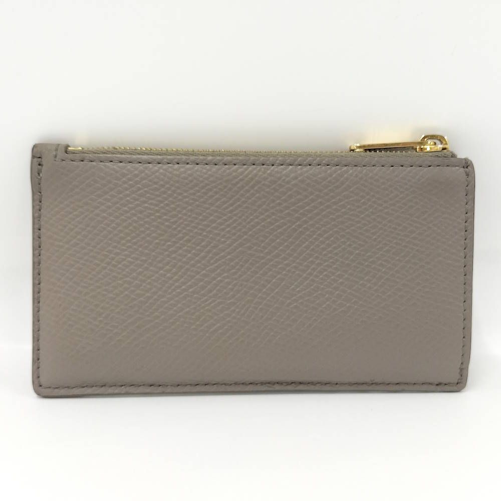 Celine Coin Case Fragment Leather Gray