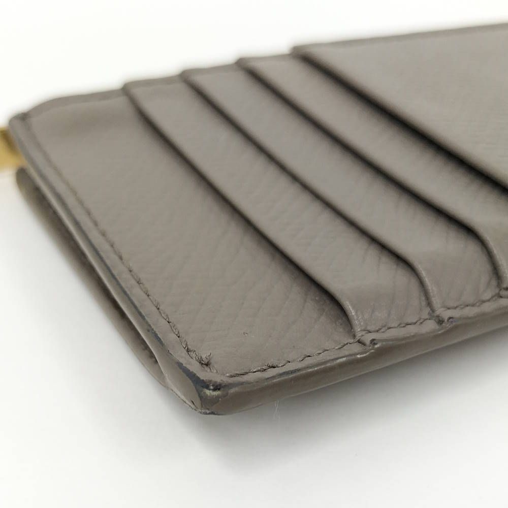 Celine Coin Case Fragment Leather Gray