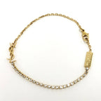 Saint Laurent Bracelet Cassandra Rhinestone Plated Gold