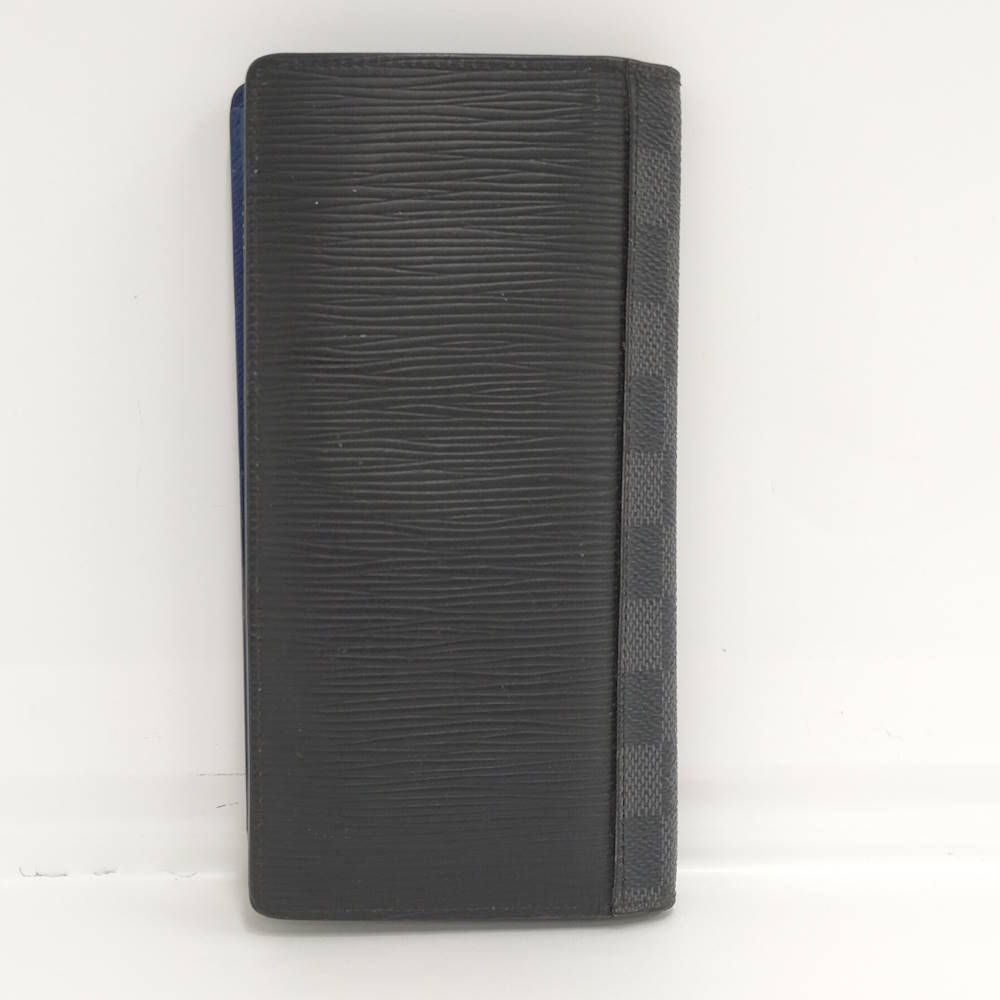 Louis Vuitton Portefeuille Brazza Wallet Epi Damier Graphite Black Navy